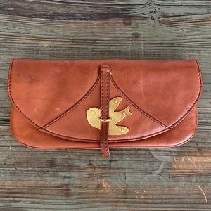 Marc by Marc Jacobs cognac leather clutch/wallet